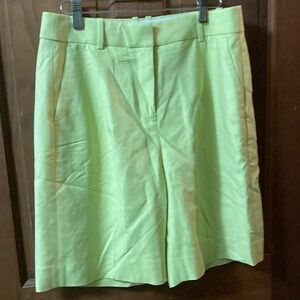 J. Crew Green Knee-Length A-Line Bermudas